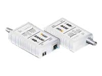AXIS T8640 Ethernet Over Coax Adaptor PoE+ - Medieomvandlare - 100Mb LAN - över Coax - 10Base-T, 100Base-TX - RJ-45 / BNC (paket om 2) - för AXIS C14