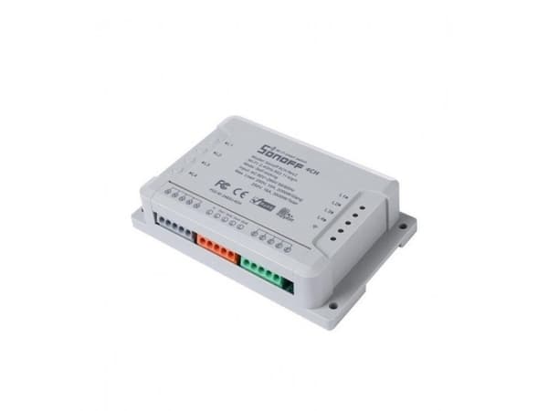 Sonoff 4-kanals smart relä som styrs med WiFi - 230VAC 2200W