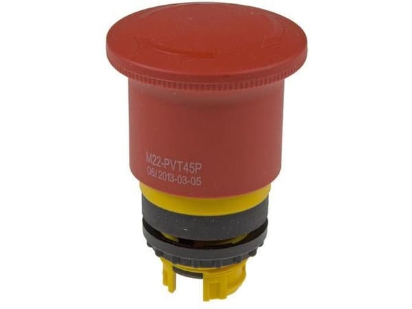 Eaton M22-PVT45P, Tryckknappsbrytare, Kabel, Svart, Röd, Gul, IP66, IP67, IP69K, UL, CSA, 45 mm