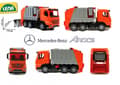 Pikkukuva 2 / 3: Lena GIGA TRUCKS Garbage truck Arocs, Jäteauton pienoismalli, Garbage truck, 3 vuosi/vuosia, Muovi, Harmaa, Oranssi