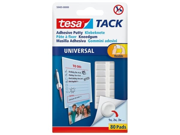 TESA TACK, Kiinnitysalusta, Valkoinen, Sisätila, Paperi, Kupla