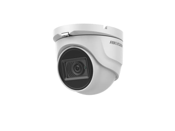 Hikvision DS-2CE76H8T-ITMF, Overvåkningskamera, Inne & Ute, Koblet med ledninger (ikke trådløs), Engelsk, Tak/Vegg, Sort, Hvit
