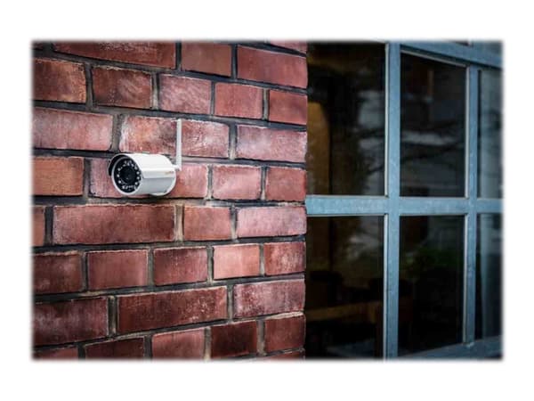 LUPUS LE202 WLAN - Nätverksövervakningskamera - utomhusbruk - väderbeständig - färg (Dag&Natt) - 3 MP - 2304 x 1296 - 720p, 1080p - fast lins - trådl Vit