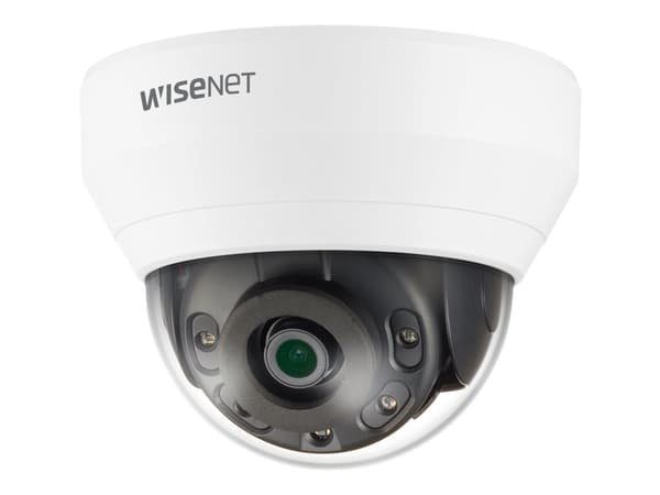 Hanwha Vision WiseNet Q QND-6012R - Nettverksovervåkingskamera - kuppel - farge (Dag og natt) - 2 MP - 1920 x 1080 - 1080p - fastfokal - lyd - sammen Hvit