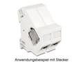 Miniatyrbilde 5 av 5: Delock Keystone Mounting for DIN rail shielded - Monteringsutgang for DIN-skinne - hvit - 1 port