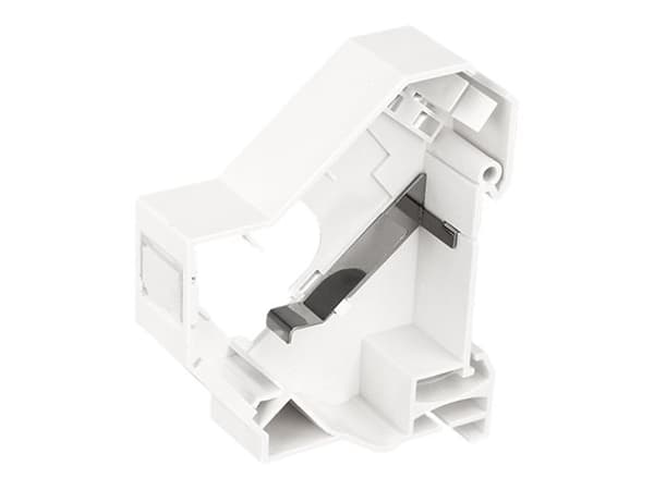 Delock Keystone Mounting for DIN rail shielded - Monteringsutgang for DIN-skinne - hvit - 1 port