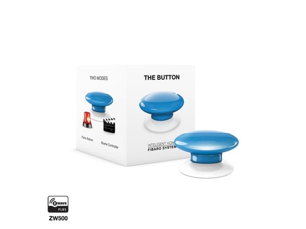 Fibaro The Button, Langaton, Hälytys, Sininen, 50 m, 868.4/869.8 MHz, 1 kpl
