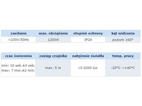 Orno bevegelsessensor med LED 600W 140° hvit (OR-CR-205)