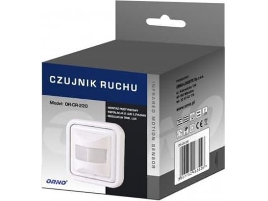 Orno Motion sensor 500W 160 trinn hvit (OR-CR-220)