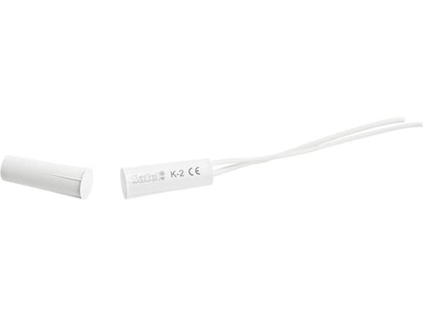 Satel innfelt magnetisk reed-detektor, hvit (K-2)