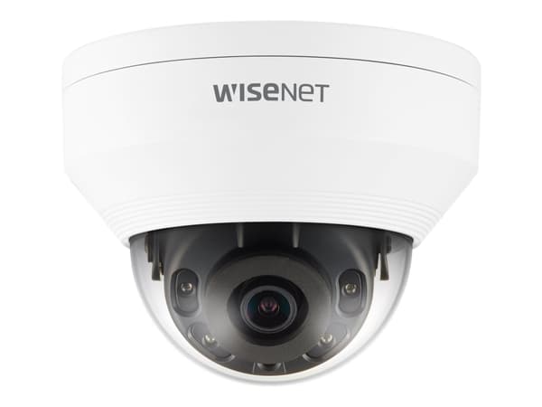 Hanwha Vision WiseNet Q QNV-6012R - Nettverksovervåkingskamera - kuppel - farge (Dag og natt) - 2 MP - 1920 x 1080 - 1080p - fastfokal - lyd - sammen Hvit