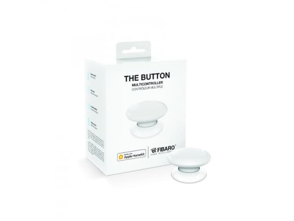 Fibaro The Button - Trykknapp - trådløs - Z-Wave, Z-Wave Plus - hvit