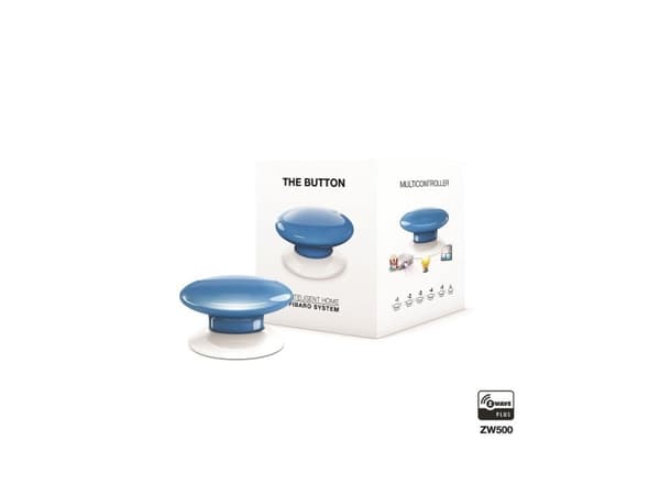 Fibaro The Button - Tryckknapp - trådlös - Z-Wave, Z-Wave Plus - 868.4 MHz, 908.4 MHz, 908.42 MHz, 916 MHz, 869.8 MHz, 921.4 MHz, 869 MHz, 919.8 MHz