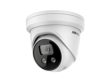 Hikvision AcuSense 4 MP IR Fixed Turret Network Camera DS-2CD2346G2-ISU/SL - Nettverksovervåkingskamera - kuppel - støvbestandig / vannbestandig - fa