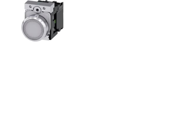 Siemens 3SU1152-0AB60-1BA0, Metalli, Muovi, Musta, Hopea, Valkoinen, 320 V, 30 mm, 60,7 mm, 40 mm