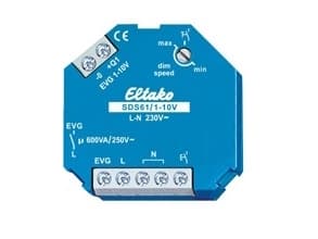 Eltako SDS61/1-10V, Dimmeaktuator, Flush-montert, Blå, CE, AC, 600 W