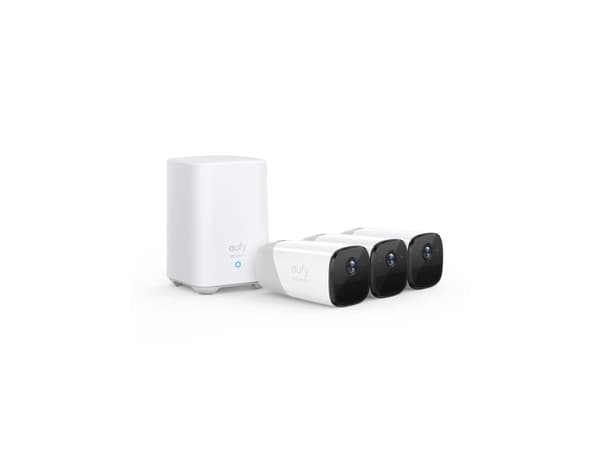Eufy eufyCam 2 Pro - Nettverksovervåkingskamera - utendørs, innendørs - værbestandig - farge (Dag og natt) - lyd - trådløs - Wi-Fi - med Eufy HomeBas