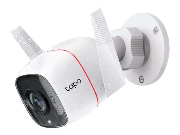 Tapo C310 - Nätverksövervakningskamera - utomhusbruk - dammtät/vattentät - färg (Dag&Natt) - 3 MP - 2304 x 1296 - 2304p - fast lins - ljud - trådlös Vit