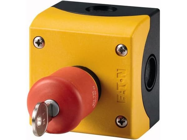 Eaton M22-PVS/KC11/IY NØD-STOP/SLUK-knap (Ø) 38 mm Gul, Rød 1 stk