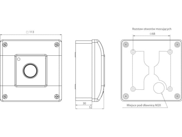 Spamel Fire protection button surface-mounted 2Z 1R red (OP1-W01-B-21-230VAC)