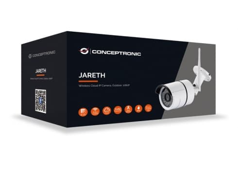 Conceptronic Jareth, IP-säkerhetskamera, inomhus, Kabel & Trådlös, Extern, CE, Innertak/vägg