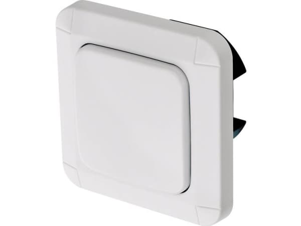 Brennenstuhl BrematicPRO Funk-Einbauwandschalter Unterputz UPWS 868 01 W1000, Knapper, Trådløs, Hvit, IP20, 868.3 MHz, 100 m, 80 mm