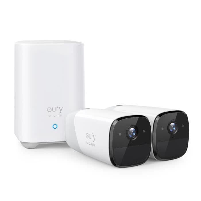 EufyCam 2 - Övervakningssats 2 Trådlösa kameror + kontroll- och lagringsbas
