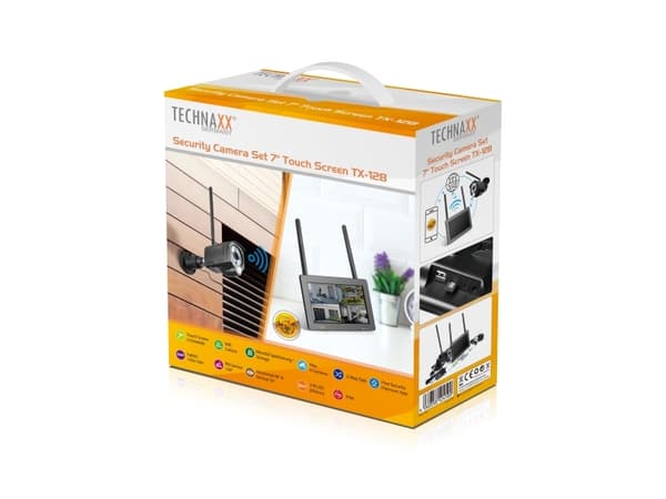 Technaxx TX146 - Nätverksövervakningskamera - färg (Dag&Natt) - ljud - trådlös - Wi-Fi Svart