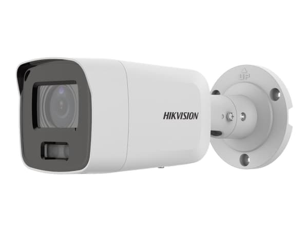Hikvision ColorVu DS-2CD2087G2-LU - Nettverksovervåkingskamera - farge (Dag og natt) - 8 MP - 3840 x 2160 - fastfokal - lyd - LAN 10/100 - MJPEG, H.2 Hvit