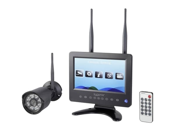 Sygonix SY-4548736 trådløst overvåkingskamerasett 4-kanals med 1 kamera 1280 x 720 piksler 2,4 GHz (SY-4548736)