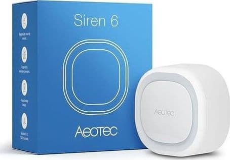 Aeotec Siren 6 sirene med akustisk og visuell alarm