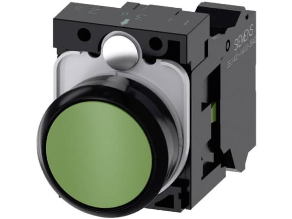 Siemens 3SU1100-0AB40-3BA0, Plastikk, Svart, Grønn, 500 V, 30 mm, 60,7 mm, 40 mm
