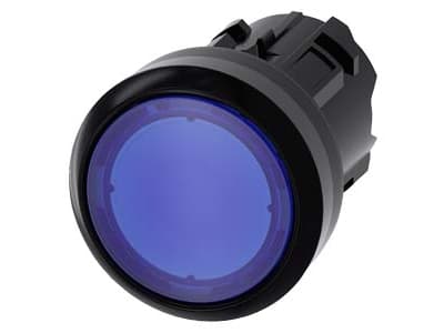 Siemens 3SU10010AB500AA0, Plast, IP66, IP67, IP69, IP69K, Sort, Blå, 2,2 cm, 29,5 mm, 29,5 mm
