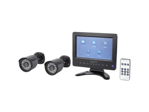 Sygonix SY-4600588 AHD-övervakningskameraset med 2 kanaler och 2 kameror 1280 x 720 pixlar