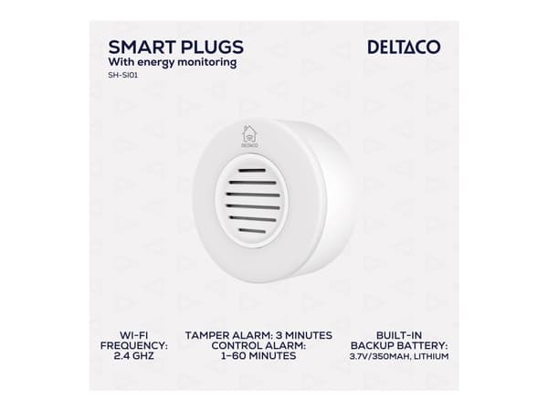 DELTACO SH-SI01 - Sirene - trådløs - 802.11b/g/n - 2.4 Ghz
