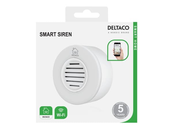 DELTACO SH-SI01 - Sirene - trådløs - 802.11b/g/n - 2.4 Ghz