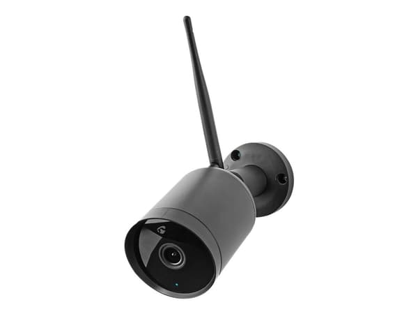 Nedis WIFICO40CBK - Nätverksövervakningskamera - utomhusbruk - vattenfast - färg (Dag&Natt) - 1920 x 1080 - 1080p - ljud - trådlös - Wi-Fi - DC 12 V Svart
