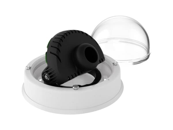 MOBOTIX IndoorDome Mx-v26B-6D - Nätverksövervakningskamera - kupol - inomhusbruk - vandalsäker - färg - 6 MP - 3072 x 2048 - LAN 10/100 - MJPEG, H.26