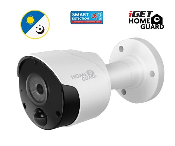 iGET HGNVK930CAM, Ulkona, Langallinen, Katto/seinä, Valkoinen, IP66, CMOS