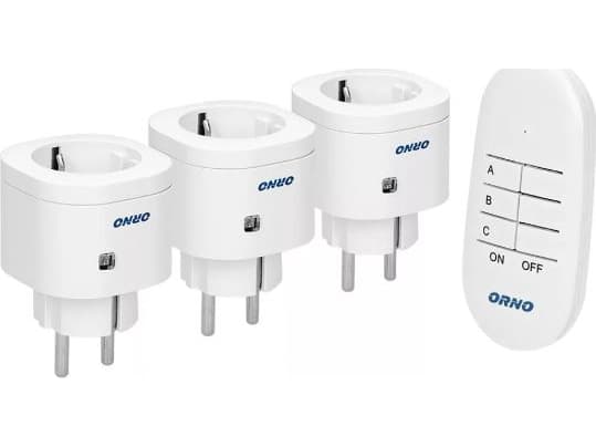 ORNO OF TRÅDLØSE MINI STØTTER STYRES MED FJERNKONTROLL 3+1 SCHUKO