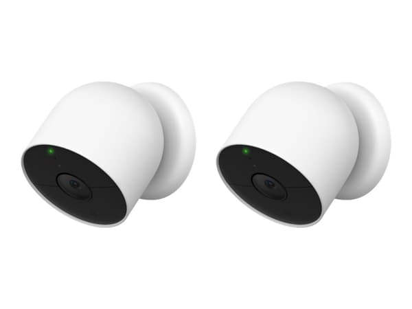 Google Nest Cam - Nätverksövervakningskamera - utomhusbruk, inomhusbruk - väderbeständig - färg (Dag&Natt) - 2 MP - 1920 x 1080 - 1080p - ljud - tråd