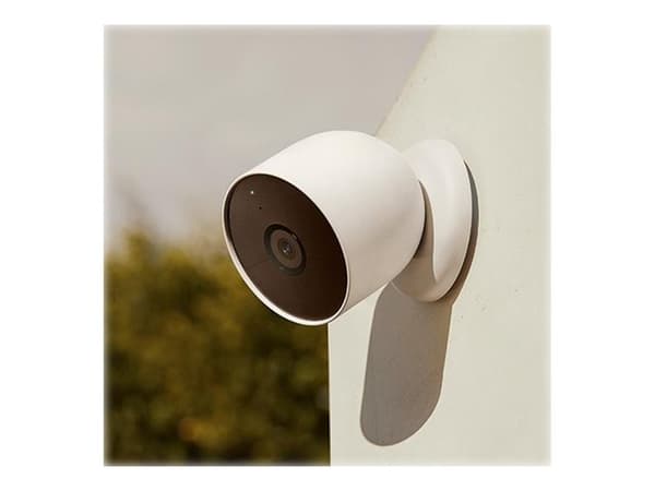 Google Nest Cam - Nätverksövervakningskamera - utomhusbruk, inomhusbruk - väderbeständig - färg (Dag&Natt) - 2 MP - 1920 x 1080 - 1080p - ljud - tråd