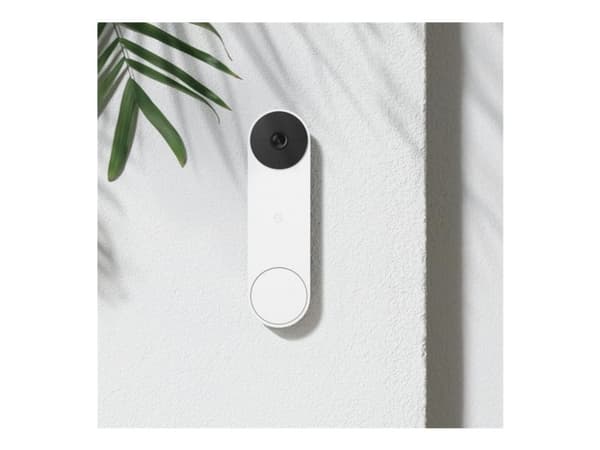 Google Nest - Dørklokke - med kamera - trådløs - 802.11b/g/n, Bluetooth LE - 2.4 Ghz - snø
