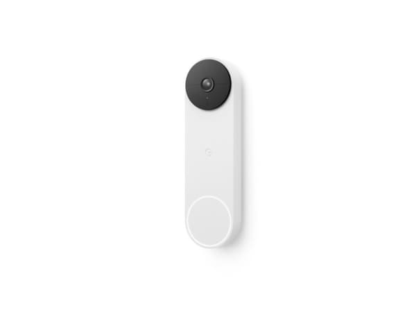 Google Nest - Dørklokke - med kamera - trådløs - 802.11b/g/n, Bluetooth LE - 2.4 Ghz - snø