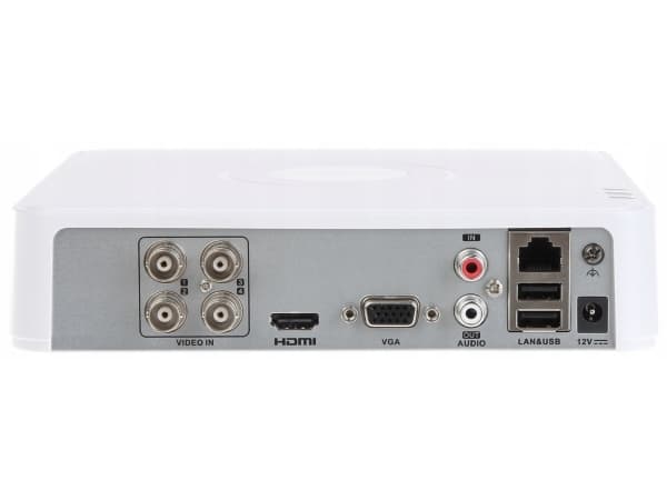Hikvision Digital Technology DS-7104HQHI-K1(C)(S), Valkoinen, 1920 x 1080 pikseliä, H.264, H.264+, H.265, H.265+, 1.0 kanavaa, 1U, 4 kanavaa