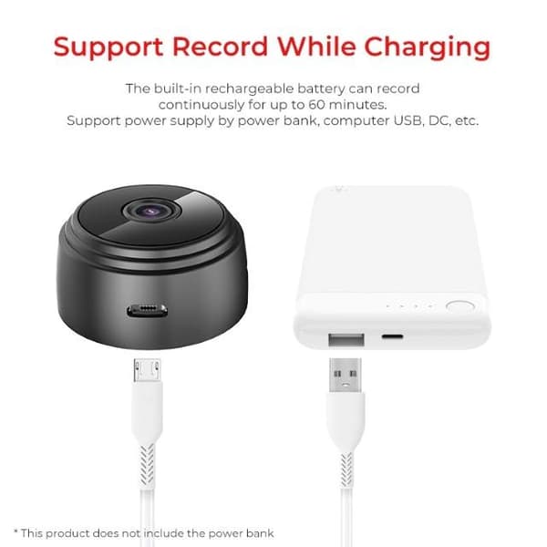 A9-1 Mini WiFi Fjärrstyrd / Rörelseaktiverad Kamera Spion Övervakning Övervakningskamera 1080P med Inbyggt Batteri och Mörkerseende