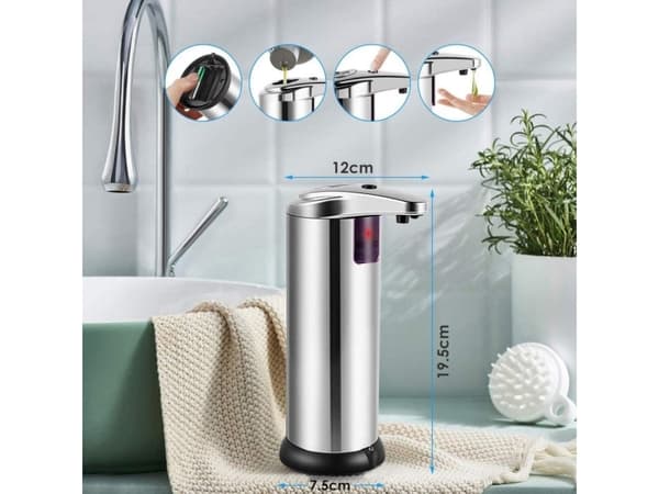 Platinet PLATINET HYGIENISK SENSOR TVÅLDISPENSER RUSTFRITT STÅL [45681]