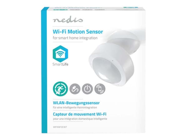 Nedis WIFISM10CWT, Tak/Vegg, Innendørs, Hvit, 120°, Infrarød Sensor, Ledning & Trådløs