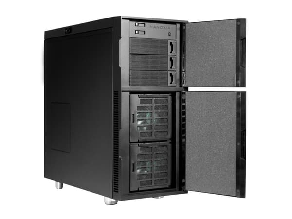 Nanoxia DS1, Midi Tower, PC, Svart, ATX, EATX, micro ATX, Mini-ITX, Stål, 18,5 cm