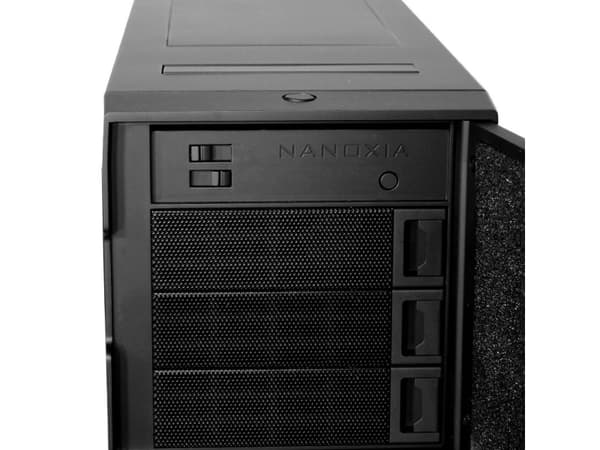Nanoxia DS1, Midi Tower, PC, Svart, ATX, EATX, micro ATX, Mini-ITX, Stål, 18,5 cm